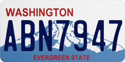 WA license plate ABN7947