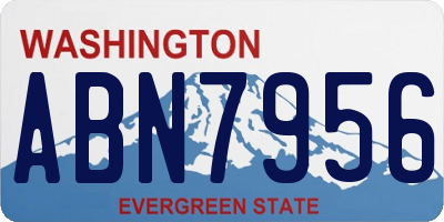WA license plate ABN7956