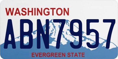 WA license plate ABN7957