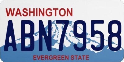 WA license plate ABN7958