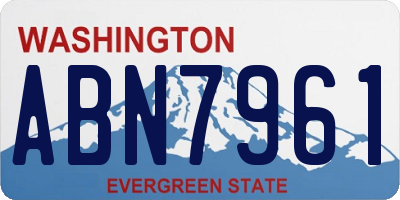 WA license plate ABN7961