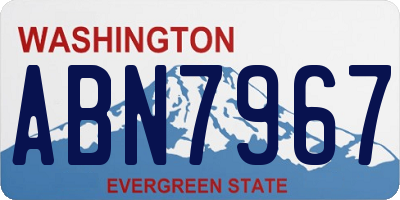 WA license plate ABN7967
