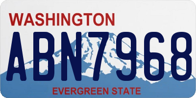 WA license plate ABN7968