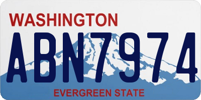 WA license plate ABN7974