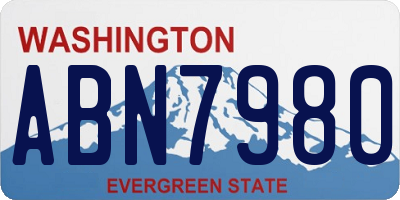 WA license plate ABN7980