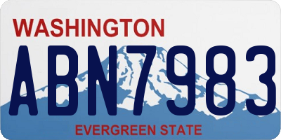WA license plate ABN7983