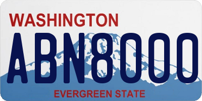WA license plate ABN8000