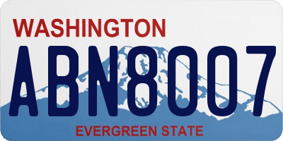 WA license plate ABN8007