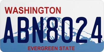 WA license plate ABN8024