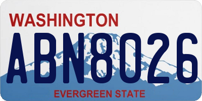 WA license plate ABN8026