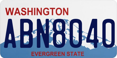 WA license plate ABN8040