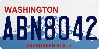 WA license plate ABN8042
