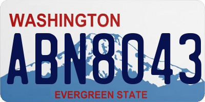 WA license plate ABN8043