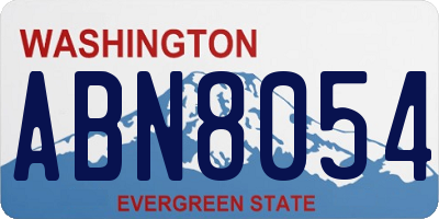 WA license plate ABN8054