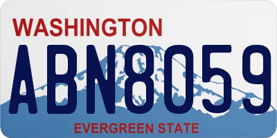 WA license plate ABN8059