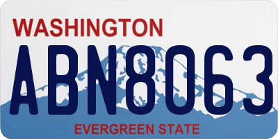 WA license plate ABN8063