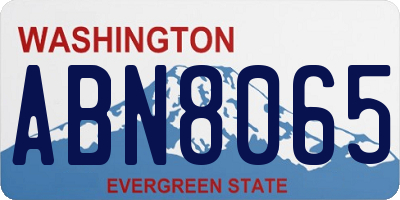 WA license plate ABN8065