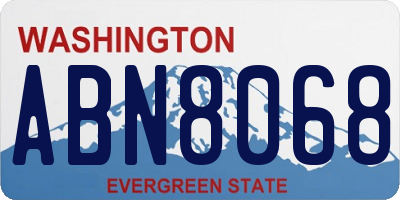 WA license plate ABN8068
