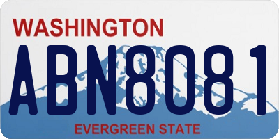 WA license plate ABN8081