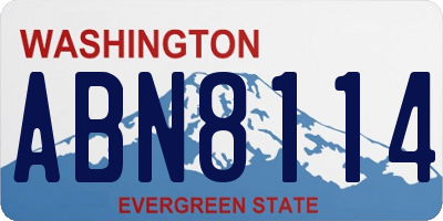 WA license plate ABN8114