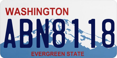 WA license plate ABN8118