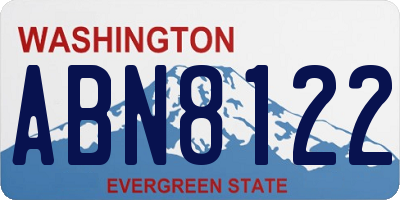 WA license plate ABN8122