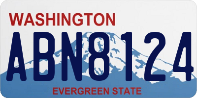 WA license plate ABN8124