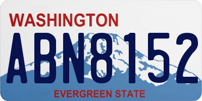 WA license plate ABN8152