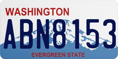 WA license plate ABN8153