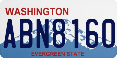 WA license plate ABN8160