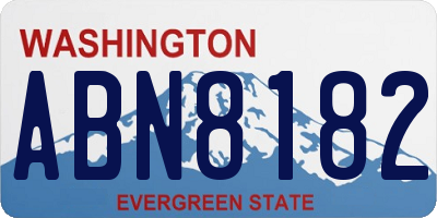 WA license plate ABN8182