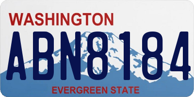 WA license plate ABN8184