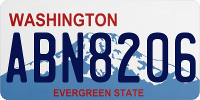 WA license plate ABN8206