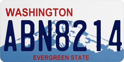 WA license plate ABN8214