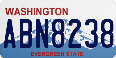 WA license plate ABN8238