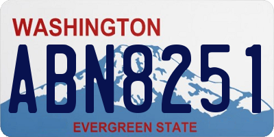 WA license plate ABN8251