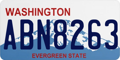 WA license plate ABN8263