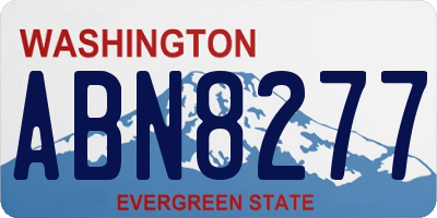 WA license plate ABN8277