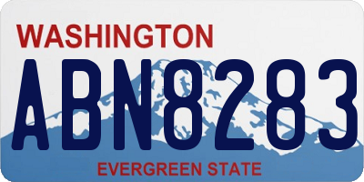WA license plate ABN8283