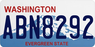 WA license plate ABN8292