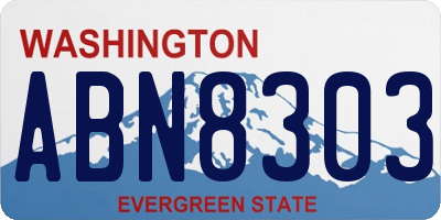 WA license plate ABN8303