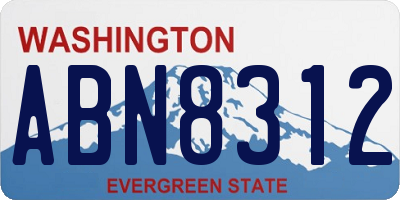 WA license plate ABN8312