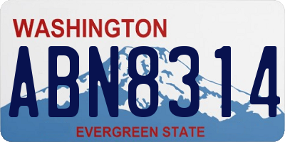 WA license plate ABN8314