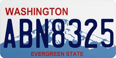 WA license plate ABN8325