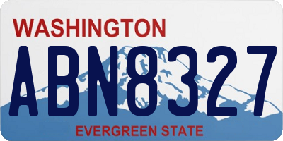 WA license plate ABN8327