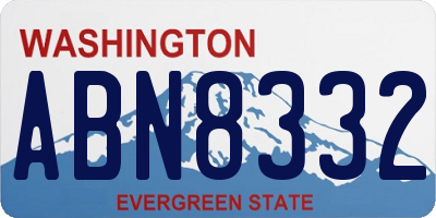 WA license plate ABN8332