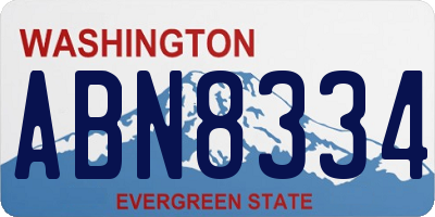 WA license plate ABN8334