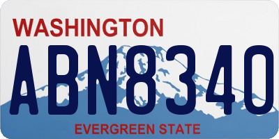 WA license plate ABN8340