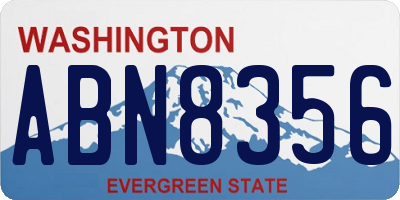 WA license plate ABN8356