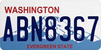 WA license plate ABN8367
